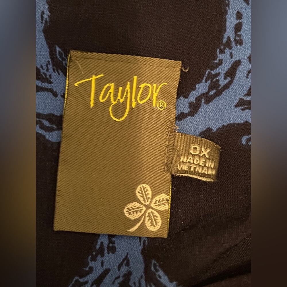 Taylor Blue & Black Tunic Dress Size 0X - Picture 5 of 6